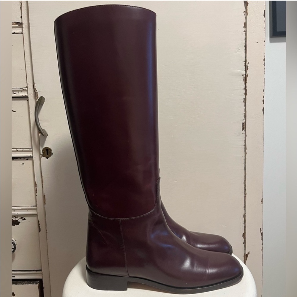 MARC JACOBS sz. 36 Bordeaux Knee High Riding Boot